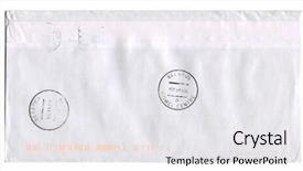  Presentation with envelope - Beautiful PPT theme featuring air mail - post envelope background backdrop and a white colored foreground