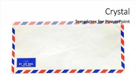  Presentation with mail - Presentation design having air mail envelope isolated background and a white colored foreground