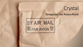  Presentation with mail - Presentation design consisting of air mail sign stamped background and a lemonade colored foreground