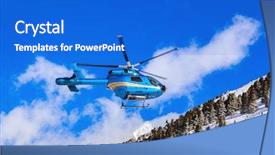  Presentation with air transport - Beautiful presentation theme featuring air medical transport - helicopter in mountains - obergurgl backdrop and a cobalt blue colored foreground