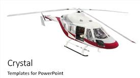  Presentation with air transport - Presentation theme enhanced with air medical transport - helicopter isolated under the white background and a white colored foreground