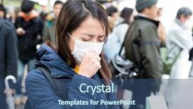  Presentation with air transport - Slide set featuring air medical transport - woman feeling unwell background and a ocean colored foreground