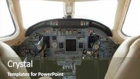  Presentation with cockpit - Presentation theme enhanced with air navigation - cockpit of a private business background and a tawny brown colored foreground