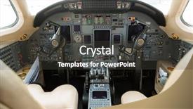  Presentation with cockpit - Slide set having air navigation - instrument panels in cockpit background and a dark gray colored foreground