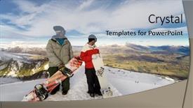  Presentation with stand - Amazing slides having air new zealand - two snowboarders stand backdrop and a light blue colored foreground