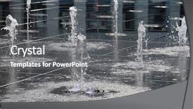  Presentation with water fountain - Slides having air on the street drop background and a gray colored foreground