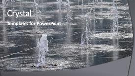  Presentation with water fountain - Amazing slide set having air on the street drop backdrop and a gray colored foreground