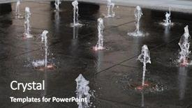  Presentation with water fountain - Slides with air on the street drop background and a dark gray colored foreground