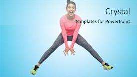  Presentation with sport blue - PPT theme with air over blue background background and a  colored foreground