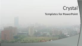  Presentation with air pollution - Amazing slide set having air pollution background with abstract backdrop and a white colored foreground