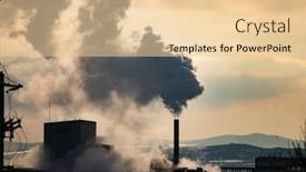  Presentation with air pollution - Slide deck enhanced with air-pollution-from-power-plant background and a lemonade colored foreground