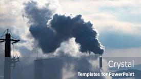  Presentation with air pollution - Presentation theme with air-pollution-from-power-plant background and a ocean colored foreground