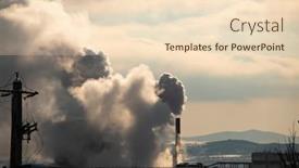  Presentation with air pollution - Audience pleasing PPT layouts consisting of air-pollution-from-power-plant backdrop and a lemonade colored foreground