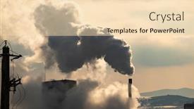  Presentation with air pollution - Slide deck featuring air-pollution-from-power-plant background and a lemonade colored foreground