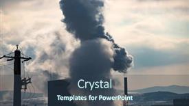  Presentation with pollution air - PPT layouts enhanced with air-pollution-from-power-plant background and a ocean colored foreground