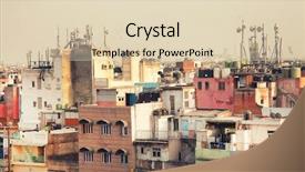  Presentation with new delhi - Audience pleasing presentation theme consisting of pollution in new delhi india backdrop and a lemonade colored foreground