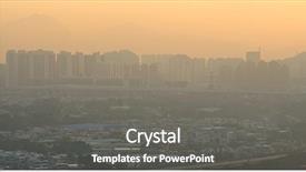  Presentation with air pollution - Slide deck enhanced with air pollution problem in hong background and a gray colored foreground