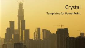  Presentation with air water pollution - Amazing slide deck having air pollution scenic in countryside backdrop and a yellow colored foreground