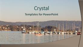  Presentation with spanish - Slide deck with air port - aerial view spanish village background and a  colored foreground