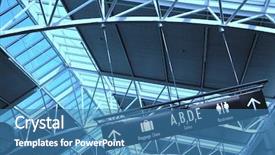  Presentation with directional - Beautiful presentation featuring air port - directional signs inside an airport backdrop and a teal colored foreground