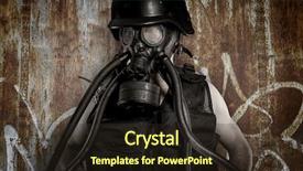  Presentation with dirt dirt texture dirty - Theme enhanced with air post - man with gas mask background and a wine colored foreground