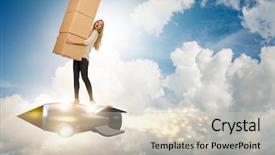  Presentation with techniques of improving health service delivery - Cool new slides with air post - woman in fast box delivery backdrop and a soft green colored foreground