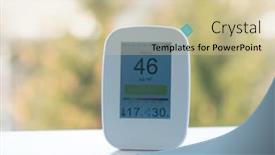  Presentation with air - Theme having air-quality-monitor-records-poor background and a soft green colored foreground
