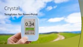  Presentation with organic compounds - PPT layouts having air-quality-monitor background and a light blue colored foreground