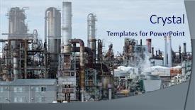  Presentation with factory - Amazing theme having air resorces - industrial factory in kawasaki backdrop and a sky blue colored foreground