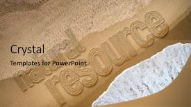  Presentation with natural - Slide deck with air resorces - natural resource written background and a coral colored foreground