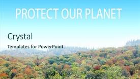  Presentation with resources - Slides with air resorces - save planet resources concept autumn background and a  colored foreground