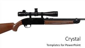  Presentation with floral border over white - Beautiful presentation featuring air rifle isolated over white backdrop and a white colored foreground