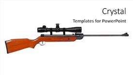  Presentation with air - Cool new presentation theme with air rifle isolated over white backdrop and a white colored foreground