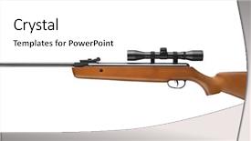  Presentation with sniper - Beautiful presentation theme featuring air rifle wiht sniper scope backdrop and a white colored foreground