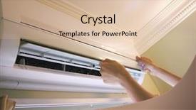  Presentation with air - PPT layouts consisting of elderly woman grimacing in pain from a headache background and a sky blue colored foreground