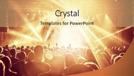  Presentation with concert - Colorful slide deck enhanced with air show - cheering crowd at a rock backdrop and a blonde colored foreground