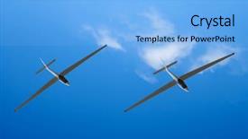  Presentation with photo show - Slides featuring air show photo background and a light blue colored foreground