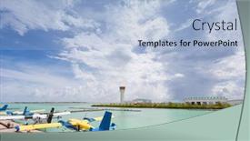  Presentation with air plane - Colorful theme enhanced with air-taxi-plane-in-maldives backdrop and a light blue colored foreground