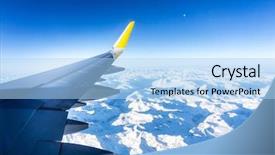  Presentation with aerial - Cool new PPT theme with air traffic contol - aerial view from an airplane backdrop and a light blue colored foreground