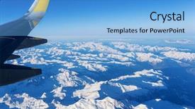  Presentation with airplane - Colorful PPT layouts enhanced with air traffic contol - aerial view from an airplane backdrop and a light blue colored foreground