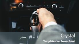  Presentation with driver - Beautiful PPT theme featuring air traffic contol - business man driver hand shifting backdrop and a gray colored foreground