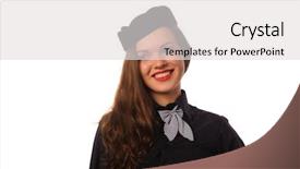  Presentation with flight attendant - Amazing presentation design having air transport goods - studio shot of beautiful young backdrop and a light gray colored foreground