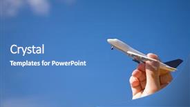  Presentation with air transport - Colorful slides enhanced with air transport or delivery service backdrop and a  colored foreground