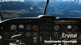  Presentation with air transport - Cool new slides with air transport travel technology backdrop and a dark gray colored foreground