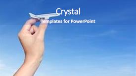  Presentation with air transport - PPT theme featuring air transport background and a teal colored foreground