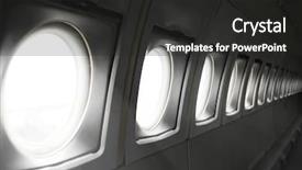  Presentation with windows - Beautiful PPT theme featuring air travel - airplane windows closeup backdrop and a dark gray colored foreground