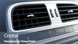  Presentation with air - Presentation having air vents in a car background and a ocean colored foreground