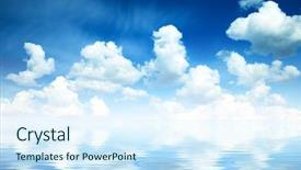  Presentation with air - PPT theme featuring air waves - clouds and water background and a  colored foreground