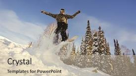  Presentation with deep blue - Beautiful slides featuring air with deep blue backdrop and a soft green colored foreground