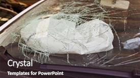  Presentation with windshield - Amazing slides having airbags - broken windshield in an accident backdrop and a wine colored foreground